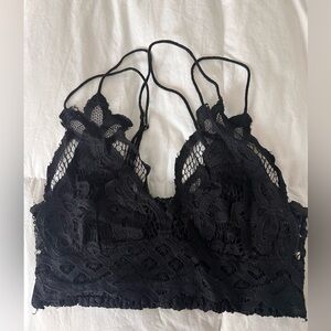 Free People Black Lace Bralette - Size S
